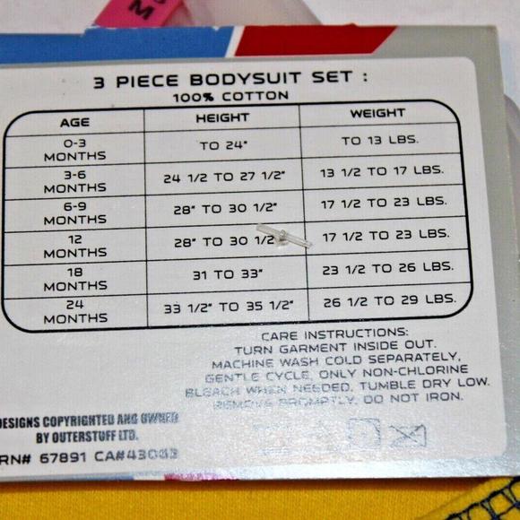 NEW 3 LOT INFANT NCAA SD SOUTH DAKOTA STATE JACKRABBITS ONE-PIECE BODYSUITS - Picture 6 of 6